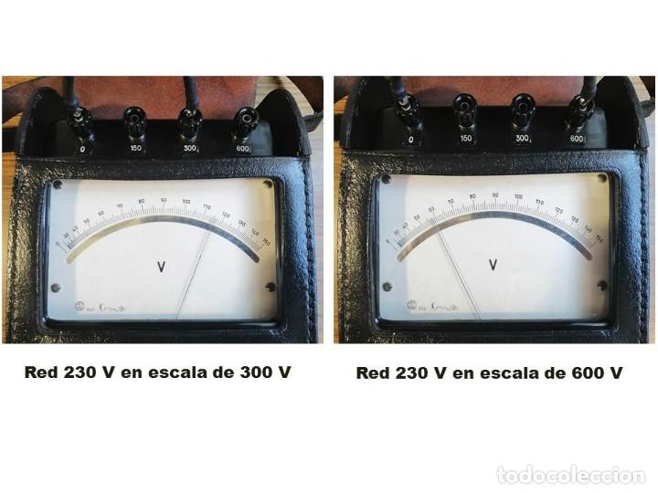 Antig&uuml;edades: VOLT&Iacute;METRO SACI 600V CON ESTUCHE - Foto 7