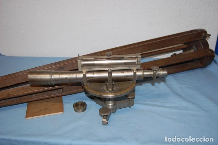Antig&uuml;edades: ANTIGUO NIVEL MORIN CON TRIPODE DE 160 CM DE ALTO - Foto 5