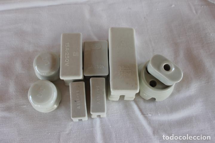 Antig&uuml;edades: LOTE PIEZAS CERAMICAS ELECTRICAS PLOMOS, ENCHUFES - Foto 27