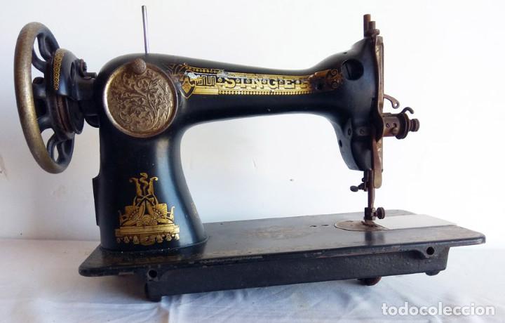 Antig&uuml;edades: CABEZAL DE MAQUINA DE COSER SINGER - Foto 2