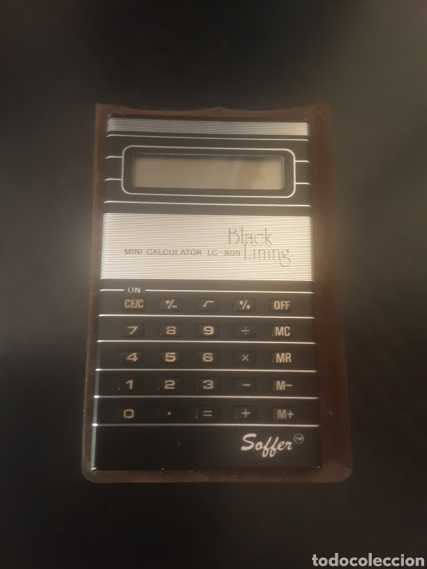 Antig&uuml;edades: Mini calculadora vintage de bolsillo -Black lining-Soffer- - Foto 1