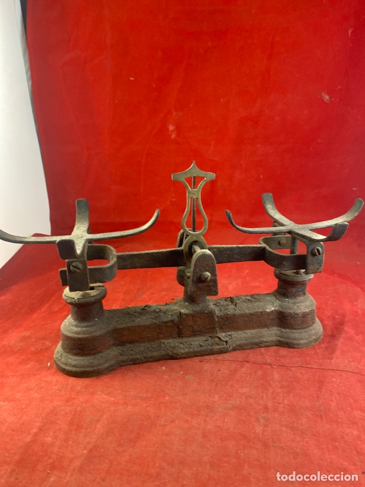 Antig&uuml;edades: B&Aacute;SCULA ANTIGUA DE HIERRO FORJADO - Foto 3
