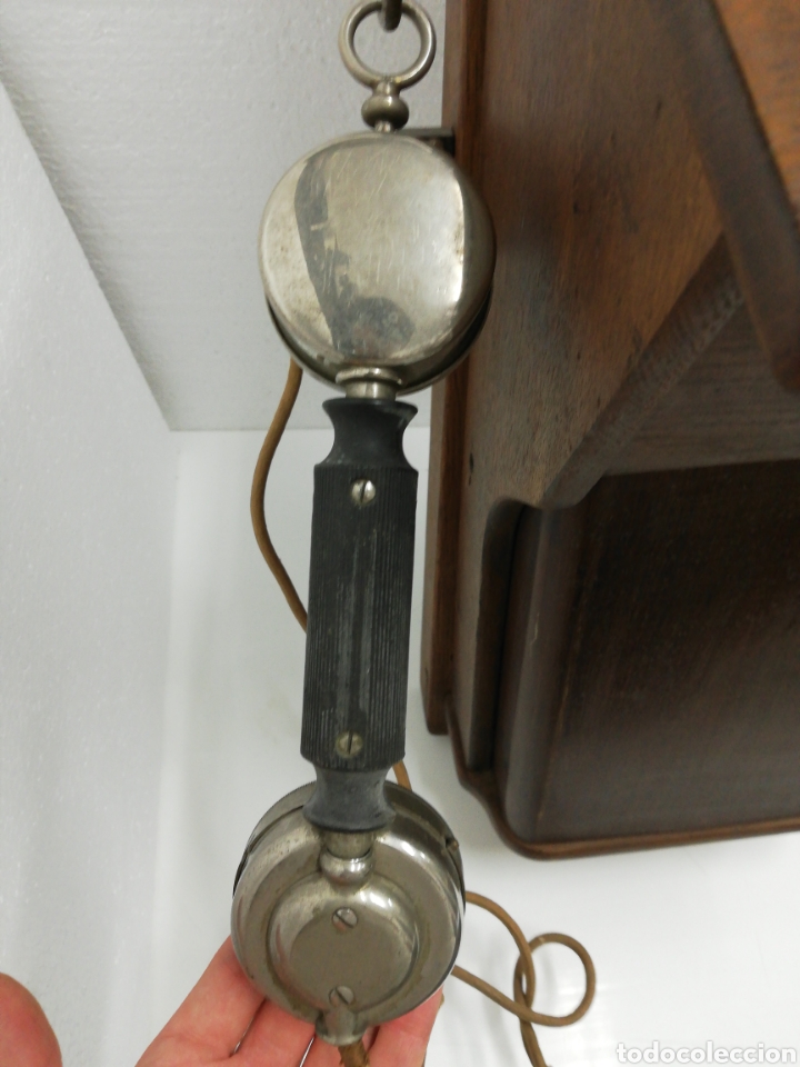 Tel&eacute;fonos: Antiguo Tel&eacute;fono de pared de magneto. - Foto 3
