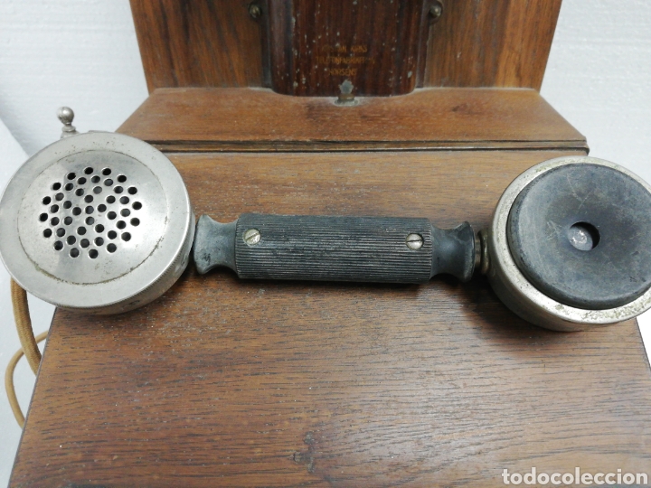 Tel&eacute;fonos: Antiguo Tel&eacute;fono de pared de magneto. - Foto 4