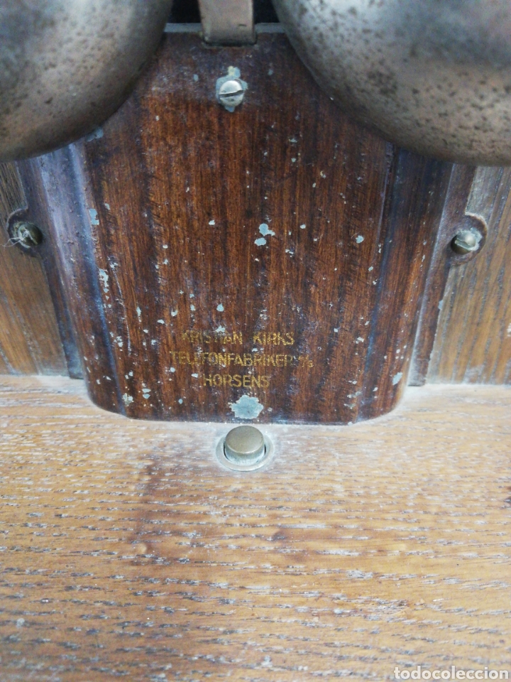 Tel&eacute;fonos: Antiguo Tel&eacute;fono de pared de magneto. - Foto 5