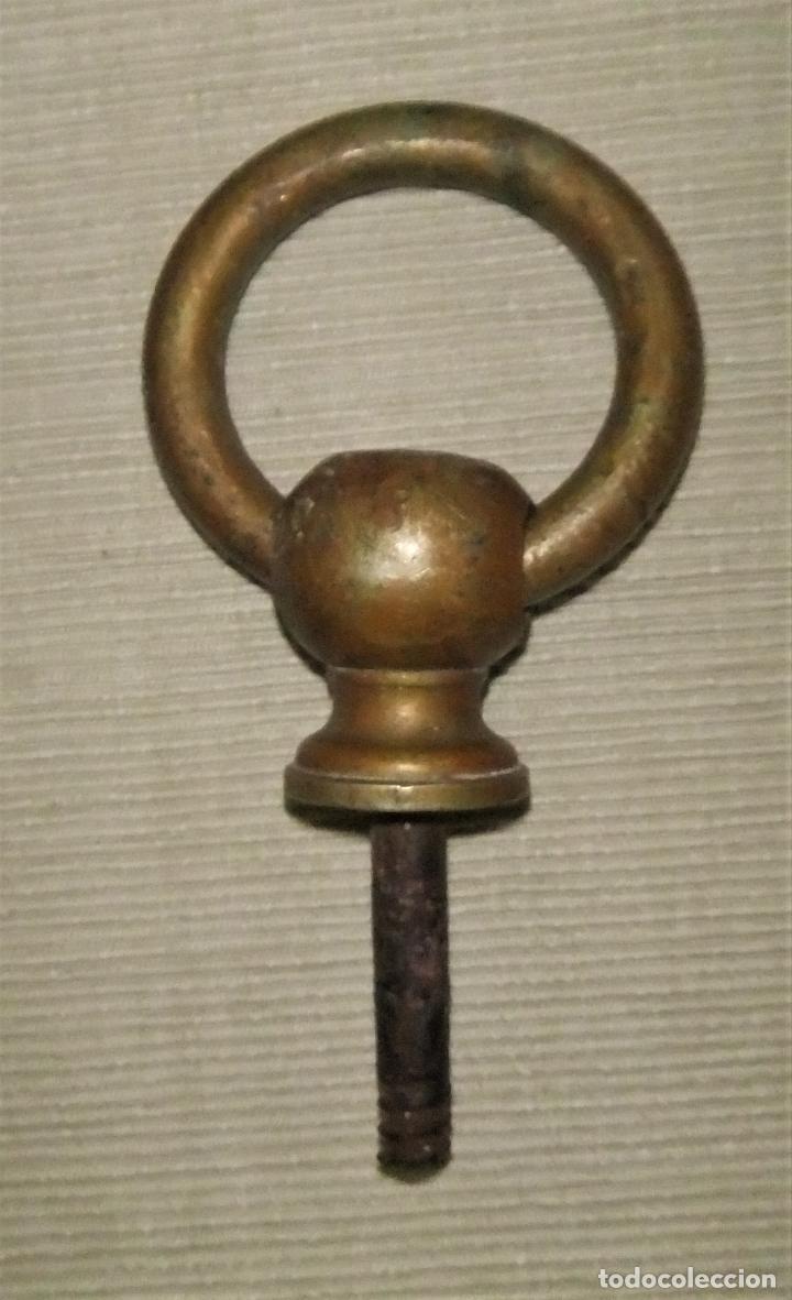 Antig&uuml;edades: ALDABA TIRADOR DE BRONCE MACIZO ARGOLLA - Foto 4