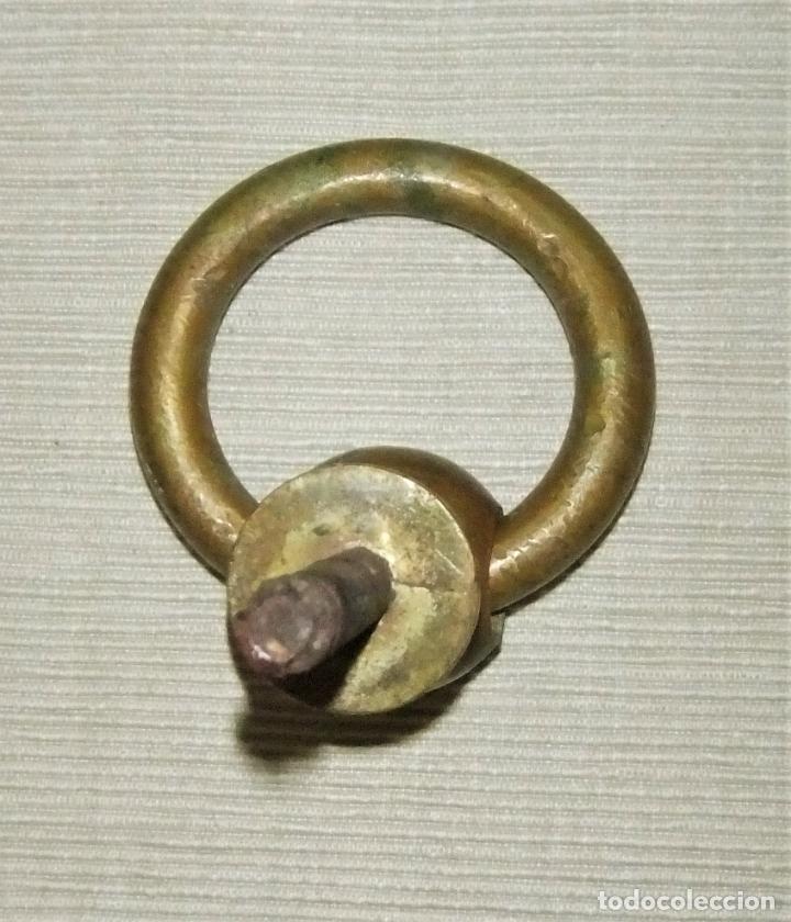 Antig&uuml;edades: ALDABA TIRADOR DE BRONCE MACIZO ARGOLLA - Foto 7