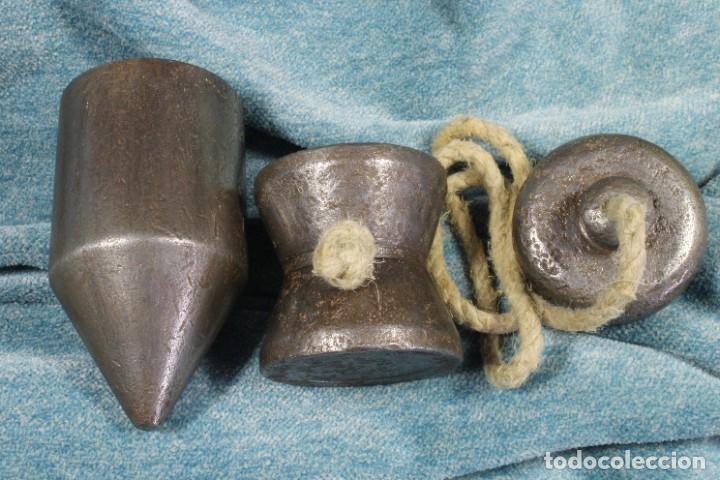 Antig&uuml;edades: Plomada construcci&oacute;n hierro con nuez. Plumb iron construction with nut. - Foto 7