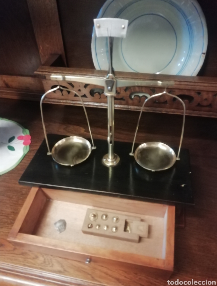 Antig&uuml;edades: Balanza antigua con pesas - Foto 8