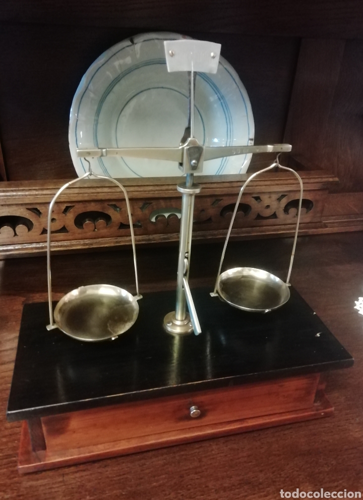 Antig&uuml;edades: Balanza antigua con pesas - Foto 14