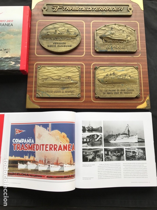 Antig&uuml;edades: Libro 100 Trasmediterranea y cuadro peanas. - Foto 9
