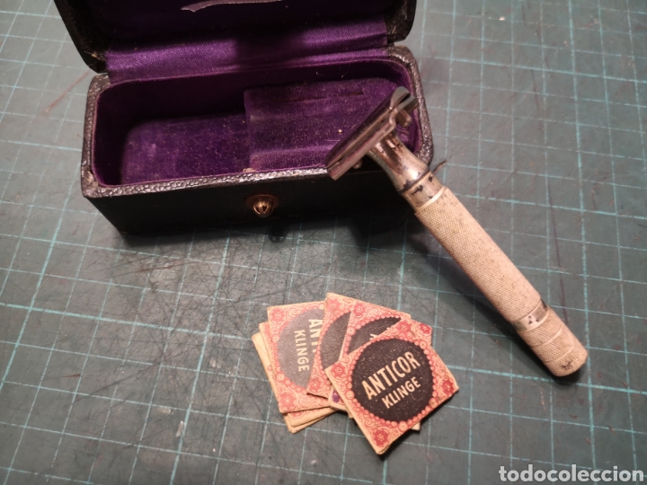 Antig&uuml;edades: Cuchilla afeitar antigua Anticor klinge - Foto 4