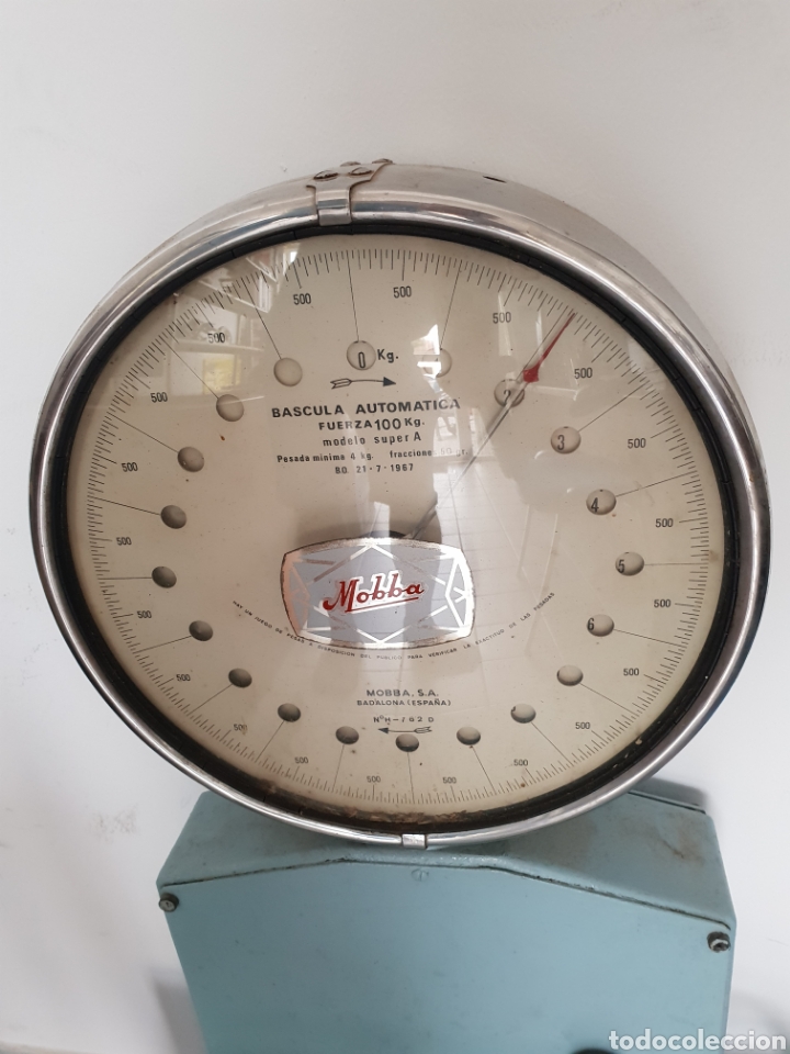 Antig&uuml;edades: B&aacute;scula Mobbe &ndash; Modelo Super A &ndash; 100 kg &ndash; A&ntilde;os 60 - Foto 2