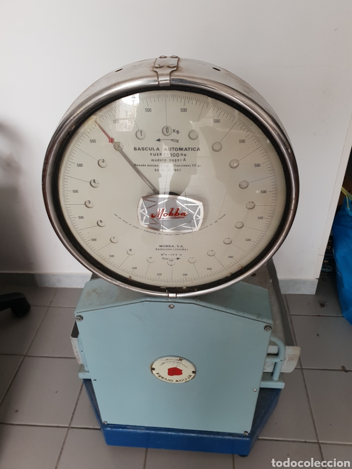 Antig&uuml;edades: B&aacute;scula Mobbe &ndash; Modelo Super A &ndash; 100 kg &ndash; A&ntilde;os 60 - Foto 3