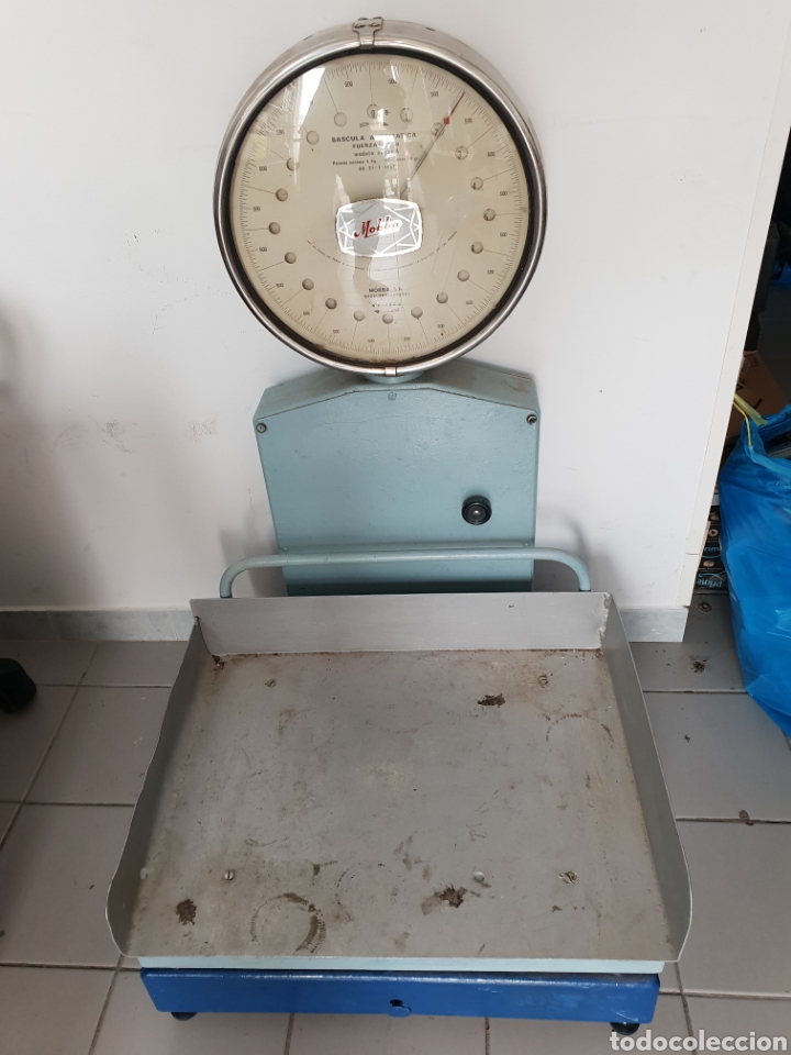 Antig&uuml;edades: B&aacute;scula Mobbe &ndash; Modelo Super A &ndash; 100 kg &ndash; A&ntilde;os 60 - Foto 1
