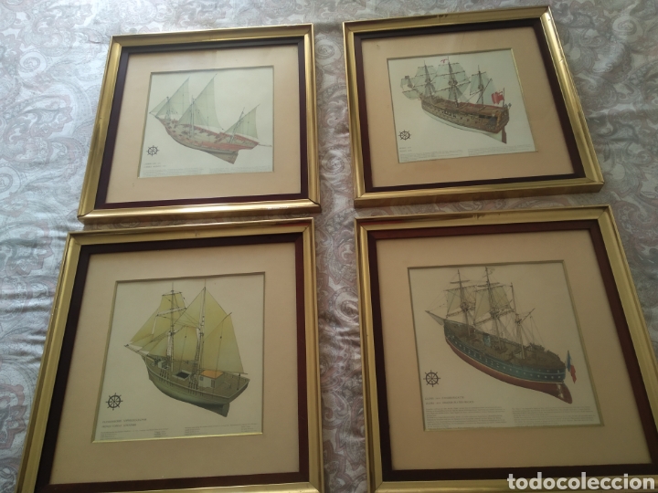 Antig&uuml;edades: Cuadros de Nav&iacute;os enmarcados
