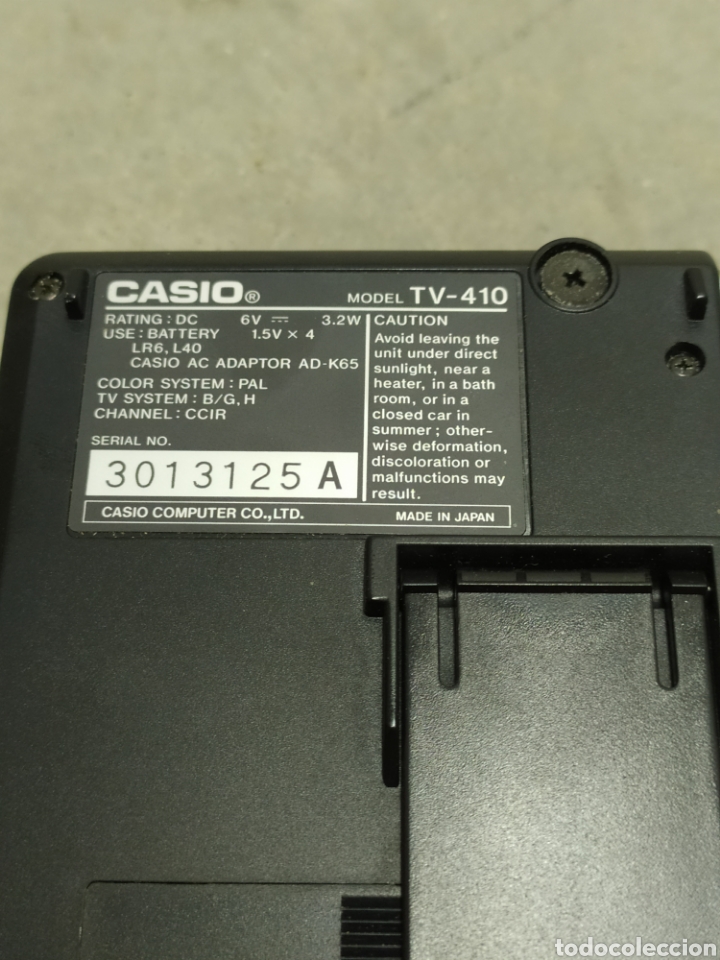 Antig&uuml;edades: Televisor LCD Casio TV - 410 pocket - Foto 6