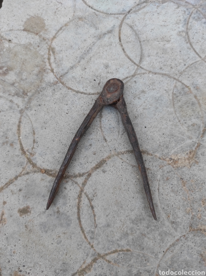 Antig&uuml;edades: Peque&ntilde;o y Antiguo Comp&aacute;s de Hierro - Foto 4