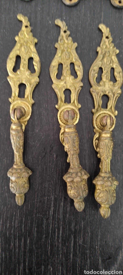 Antig&uuml;edades: LOTE TIRADORES DE BRONCE - Foto 2