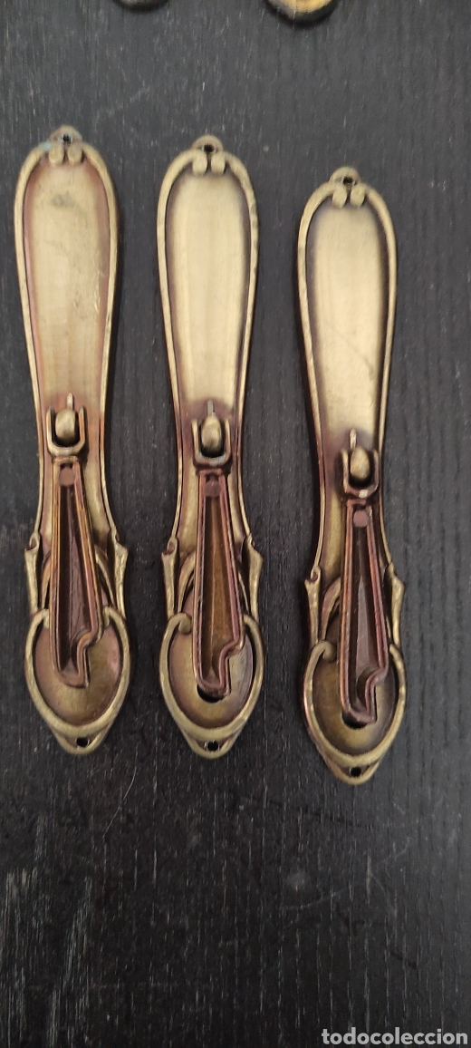 Antig&uuml;edades: LOTE TIRADORES DE BRONCE - Foto 3