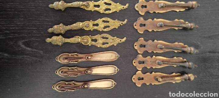 Antig&uuml;edades: LOTE TIRADORES DE BRONCE - Foto 5
