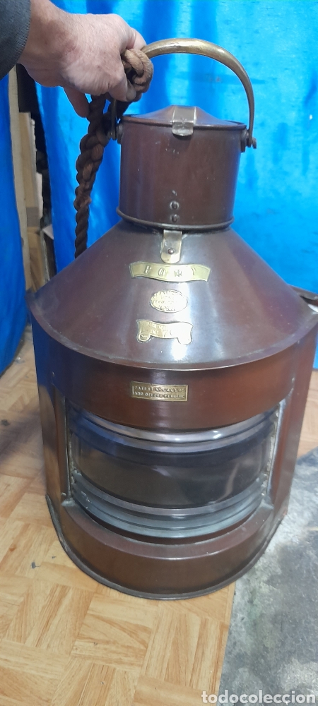 Antig&uuml;edades: Extraordinario Farol de Barco ingl&eacute;s - Foto 4