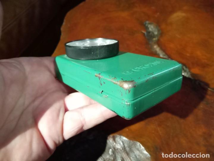 Antig&uuml;edades: LINTERNA DE PETACA MARCA CROATIA COLOR VERDE - Foto 5
