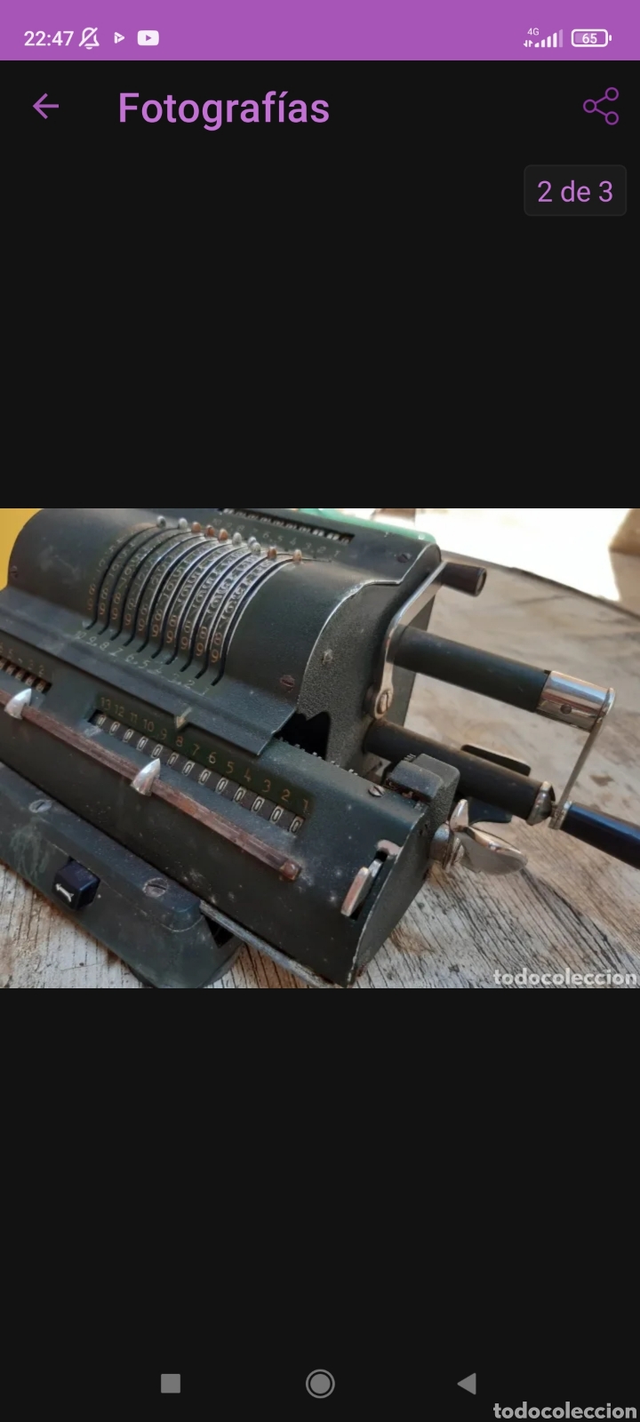 Antig&uuml;edades: Antigua calculadora mecanica - Foto 2