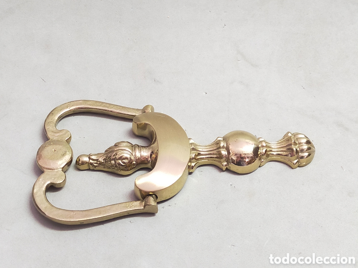 Antig&uuml;edades: LAMADOR DE BRONCE PARA PUERTA. - Foto 4