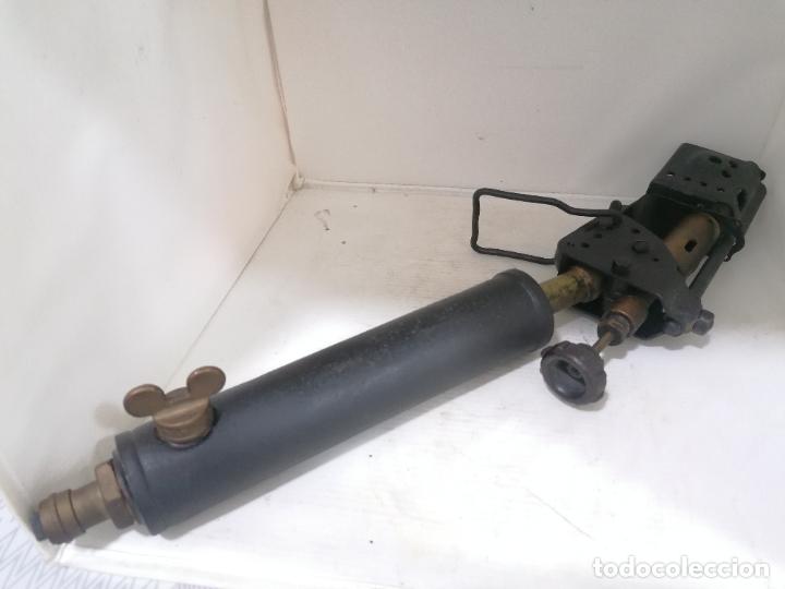 Antig&uuml;edades: ANTIGUO SOPLETE EXPRES RAPIDE, LARGO 44 CM - Foto 7