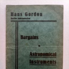 Antigüedades: ASTRONOMICAL INSTRUMENTS HANS GORDON 1930. Lote 364456801