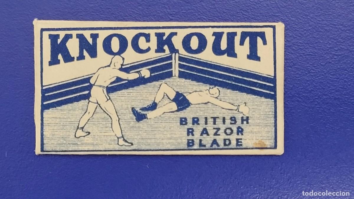 Antig&uuml;edades: L19 FUNDA HOJA CON CUCHILLA DE AFEITAR KNOCKOUT - Foto 1