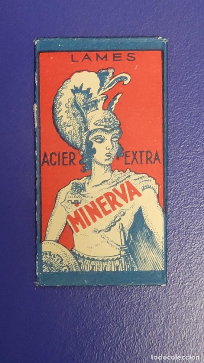 Antig&uuml;edades: L72 FUNDA HOJA CON CUCHILLA DE AFEITAR MINERVA - Foto 1