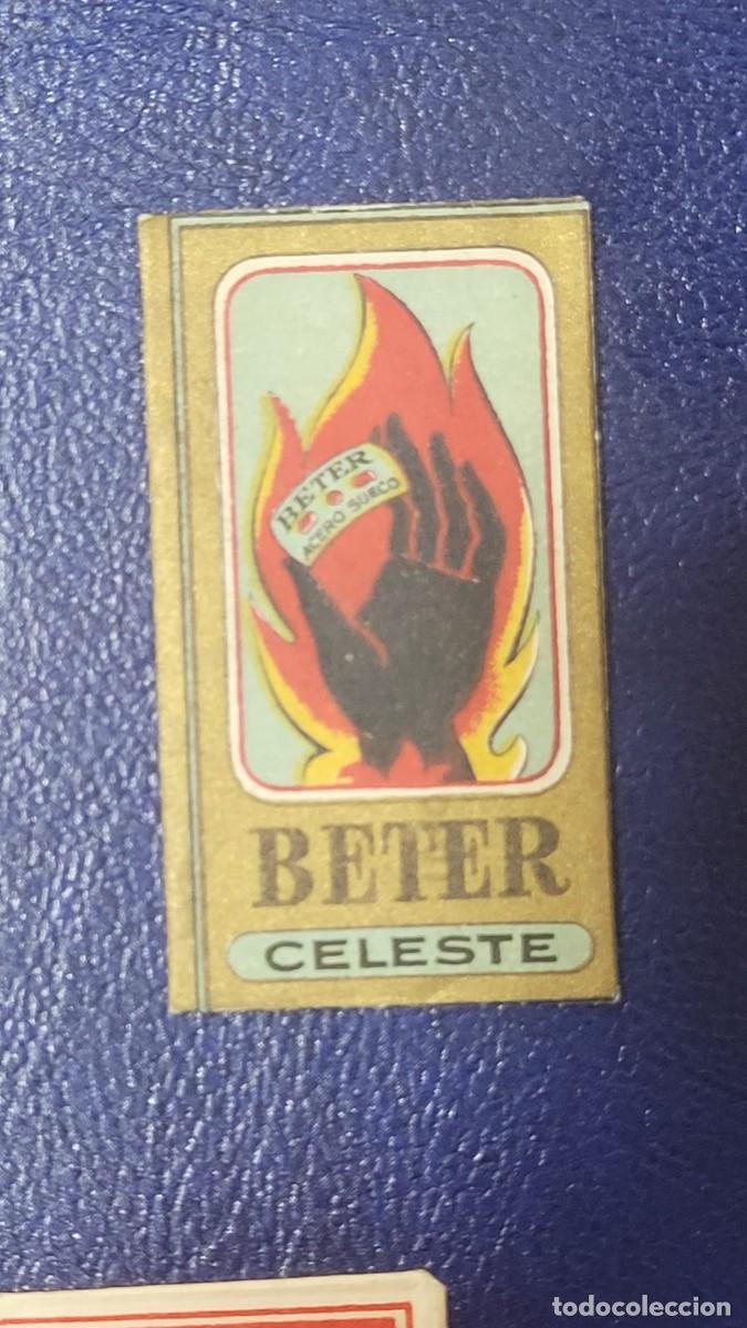 Antig&uuml;edades: L104 FUNDA HOJA CON CUCHILLA DE AFEITAR BETER CELESTE - Foto 1