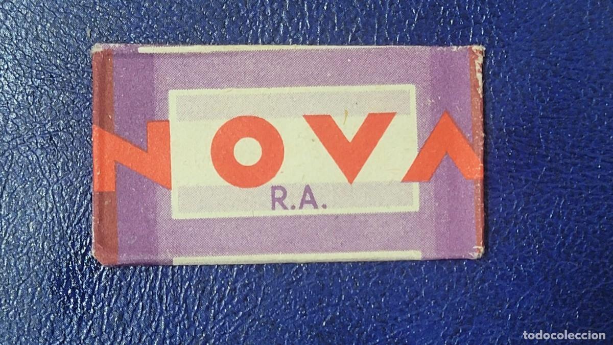 Antig&uuml;edades: L114 FUNDA HOJA CON CUCHILLA DE AFEITAR NOVA - Foto 1