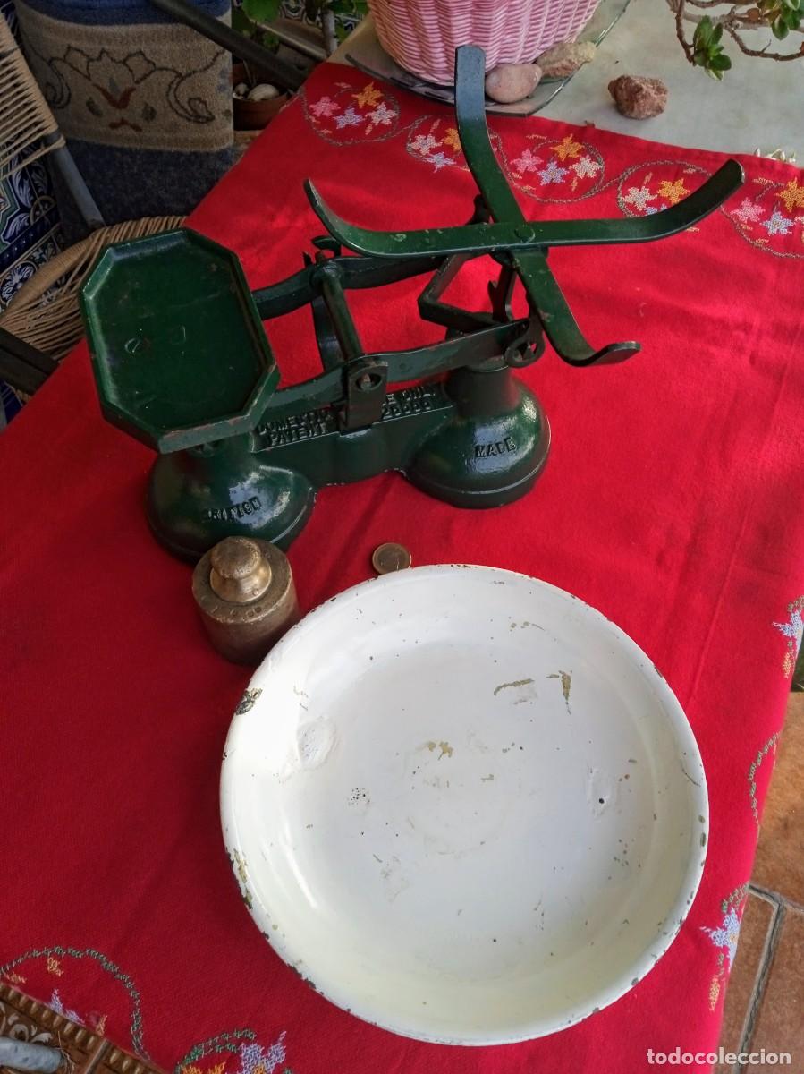 Antig&uuml;edades: Balanza antigua inglesa con pesa - Foto 3