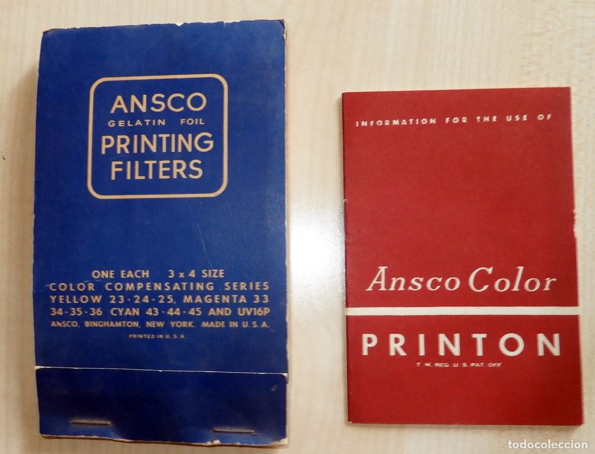 Antig&uuml;edades: Ansco gelatine foil Printing Filters