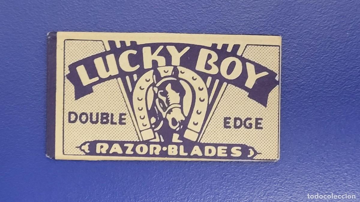 Antig&uuml;edades: L275 FUNDA HOJA CON CUCHILLA DE AFEITAR LUCKY BOY - Foto 1