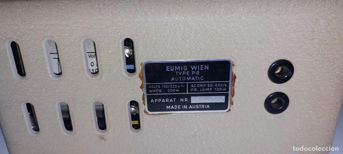 Antig&uuml;edades: Proyector de super 8 Eumig Wien P8 automatic con caja - Foto 7