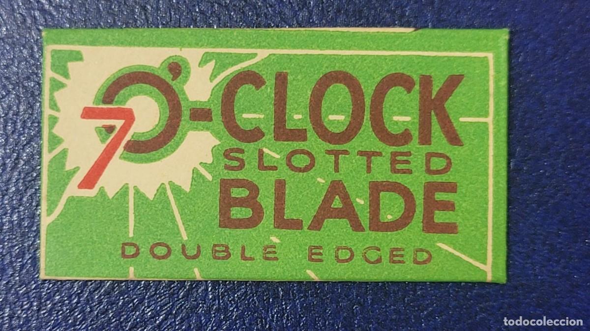 Antig&uuml;edades: L347 FUNDA HOJA CON CUCHILLA DE AFEITAR CLOCK BLADE - Foto 1