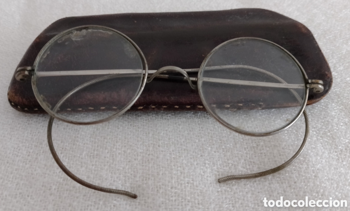 Antig&uuml;edades: Antiguas Gafas con Funda. - Foto 2