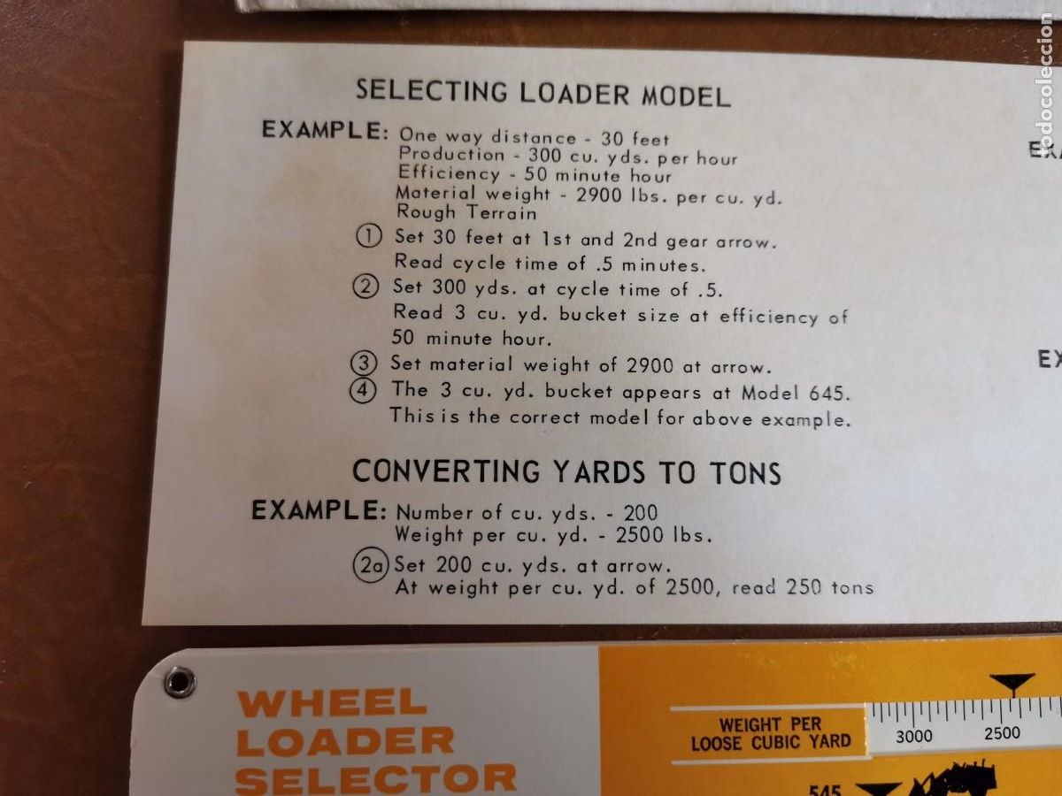 Antig&uuml;edades: 1968 ALLIS CHALMERS WHEEL LOADER SELECTOR AND ESTIMATOR - Foto 2