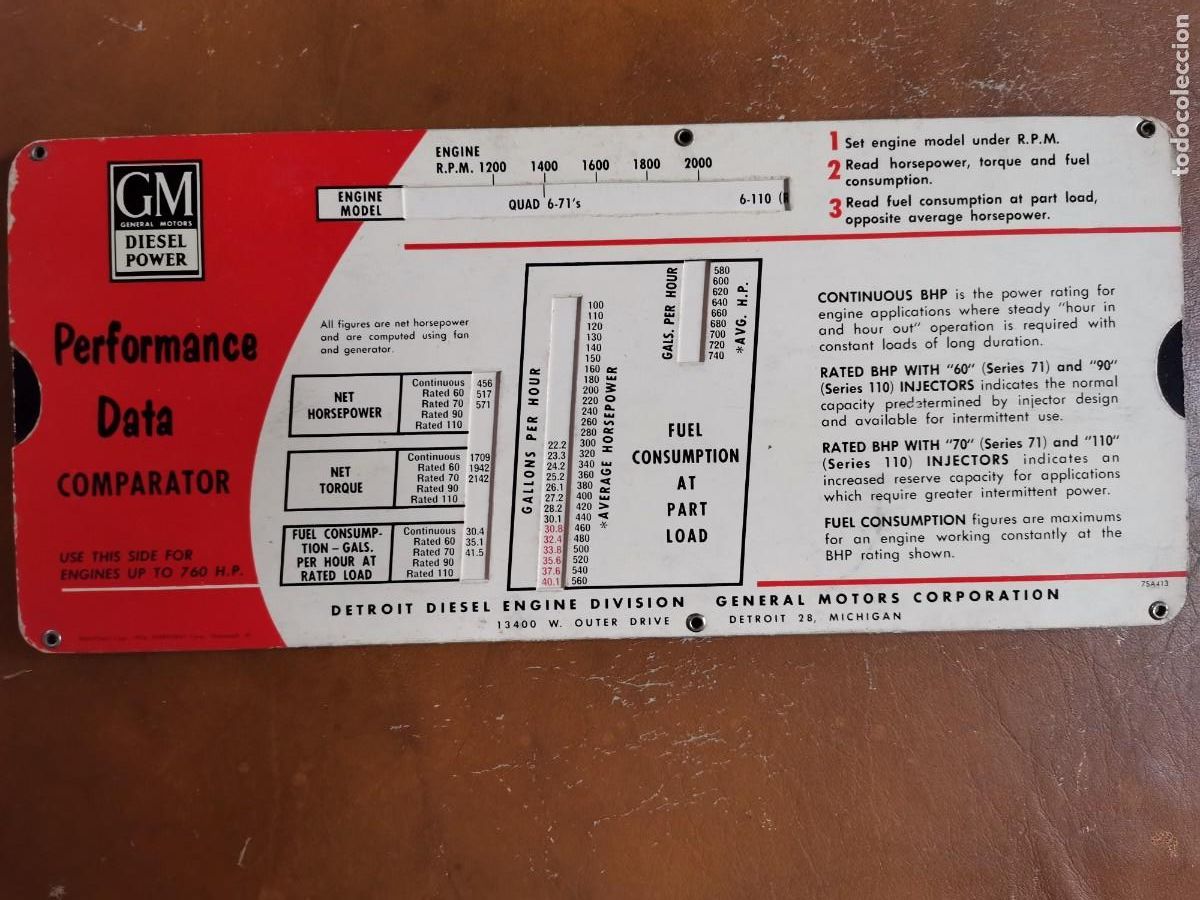 Antig&uuml;edades: 1956 GENERAL MOTORS PERFORMANCE DATA COMPARATOR - Foto 1