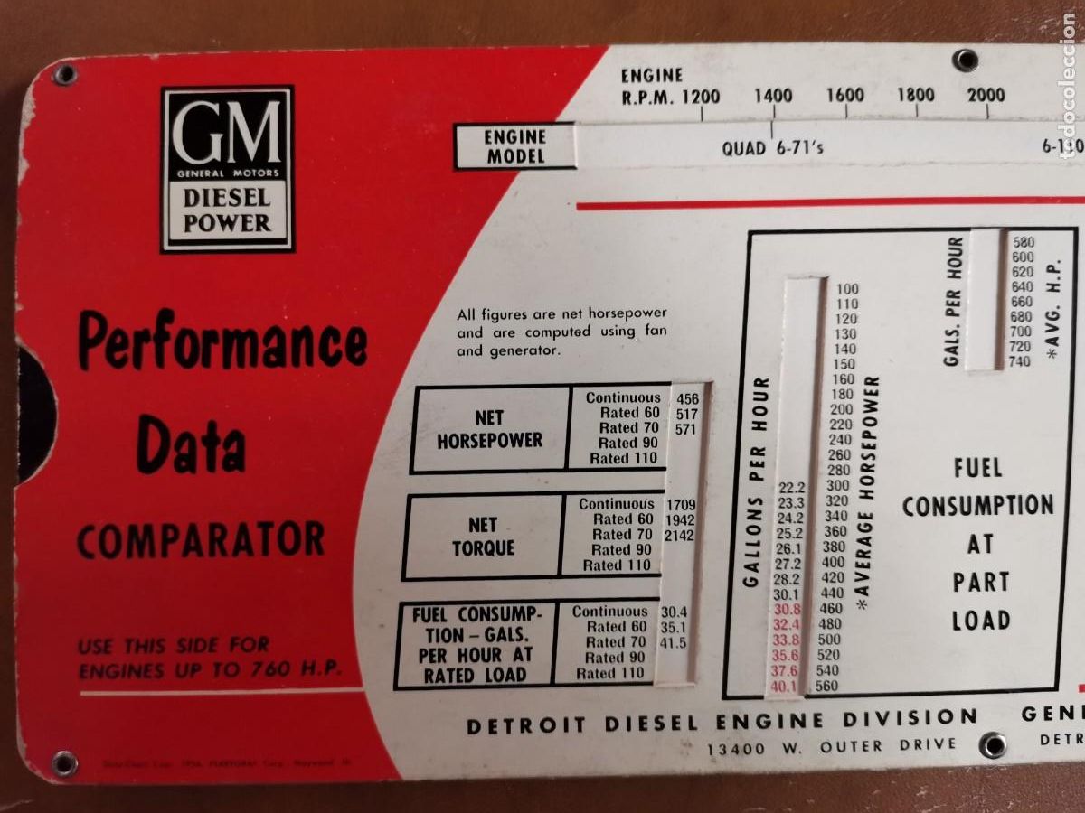 Antig&uuml;edades: 1956 GENERAL MOTORS PERFORMANCE DATA COMPARATOR - Foto 2