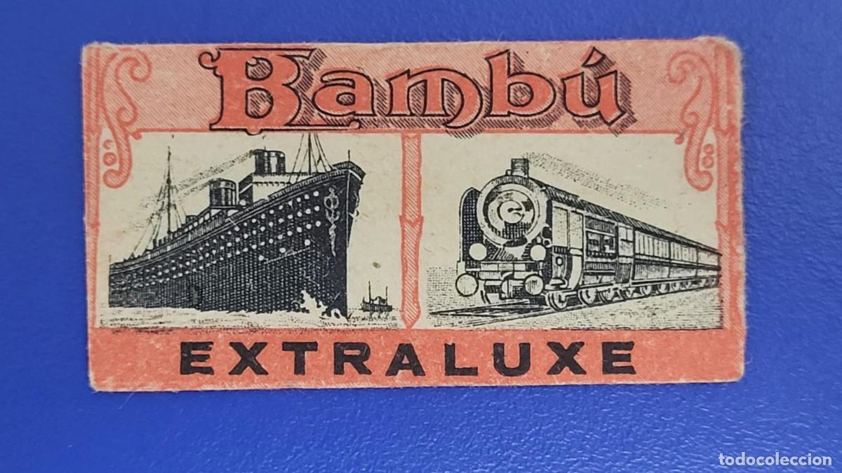 Antig&uuml;edades: L85 FUNDA HOJA CON CUCHILLA DE AFEITAR BAMBU - Foto 1