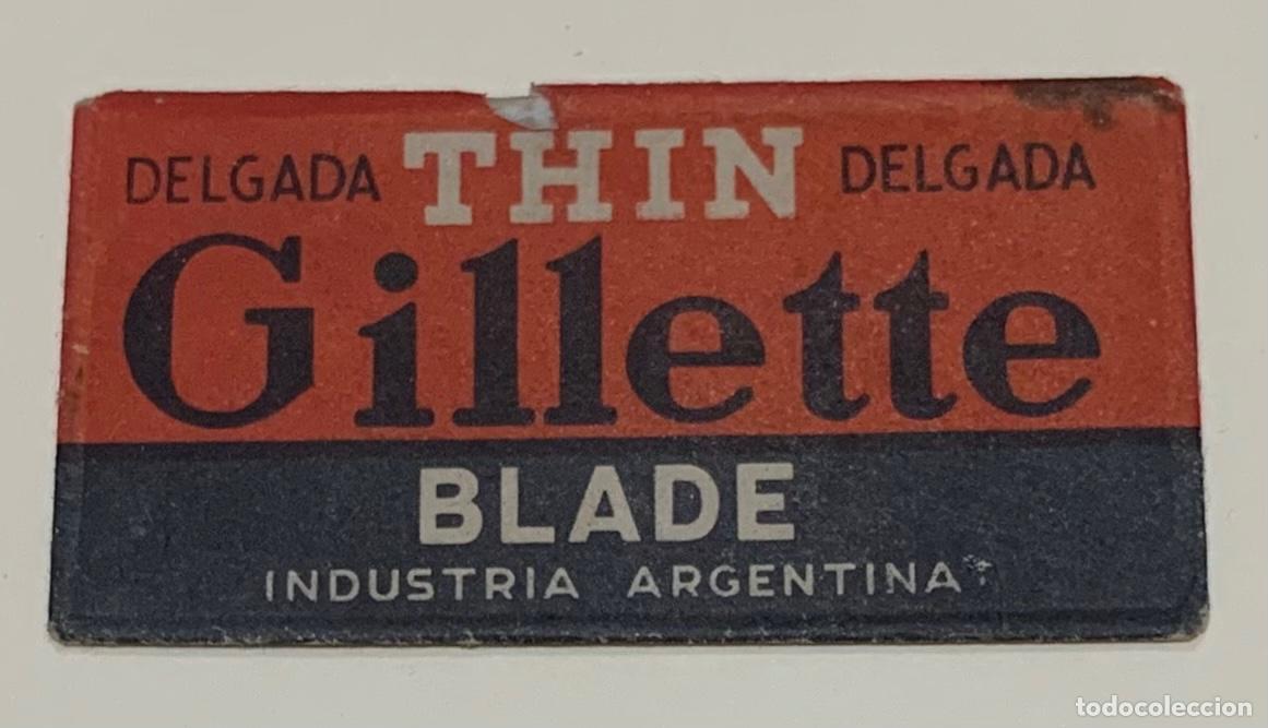 Antig&uuml;edades: CUCHILLA DE AFEITAR GILLETTE THIN BLADE ARGENTINA HOJA - Foto 1