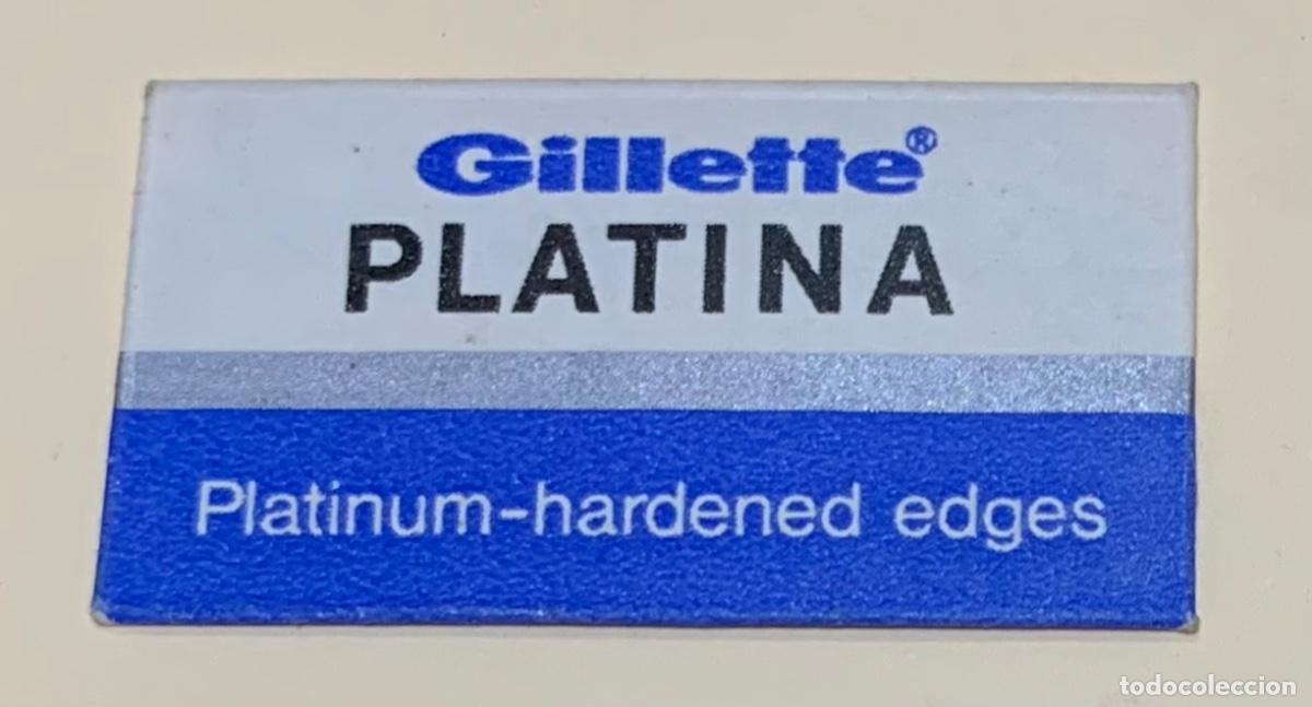 Antig&uuml;edades: CUCHILLA DE AFEITAR GILLETTE PLATINA HOJA. - Foto 1