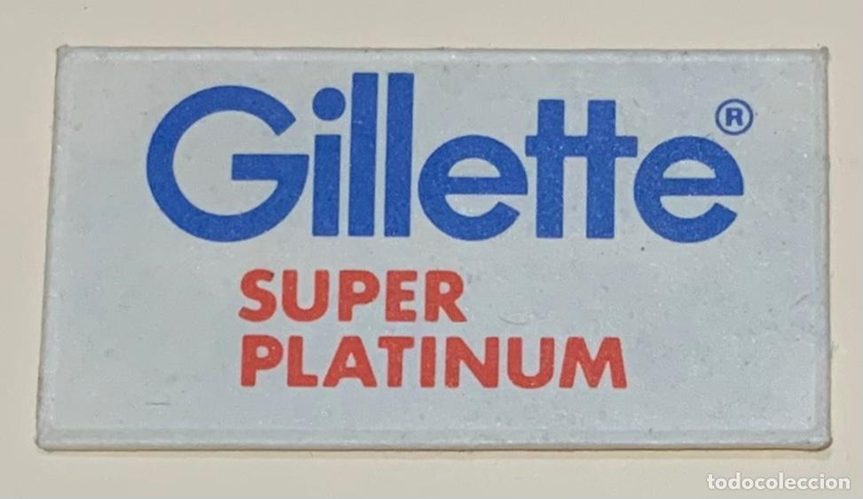 Antig&uuml;edades: CUCHILLA DE AFEITAR GILLETTE S&Uacute;PER PLATINUM HOJA. - Foto 1