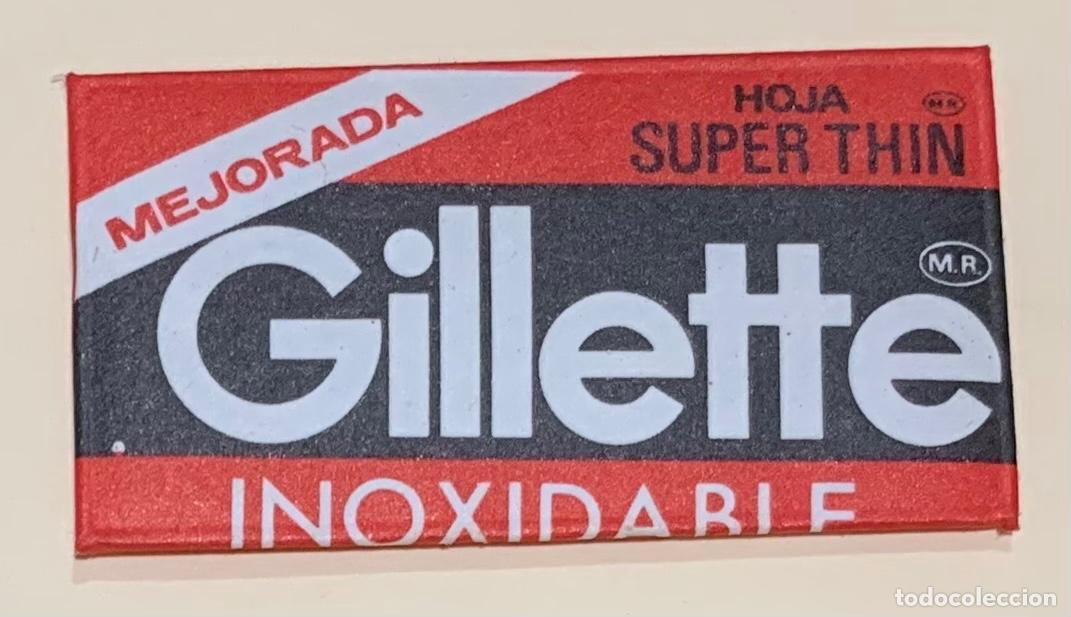 Antig&uuml;edades: CUCHILLA DE AFEITAR GILLETTE MEJORADA INOXIDABLE HOJA. - Foto 1