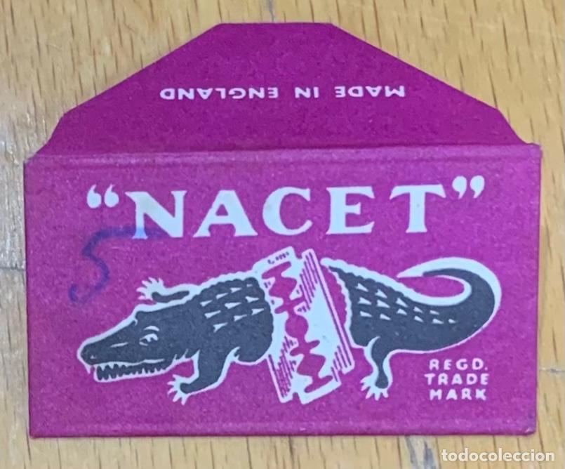 Antig&uuml;edades: CUCHILLA DE AFEITAR NACET COCODRILO HOJA - Foto 1